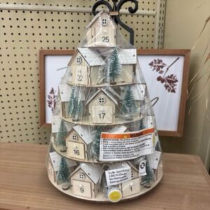 Hobby Lobby advent calendar house village rotating light up DIY wood new